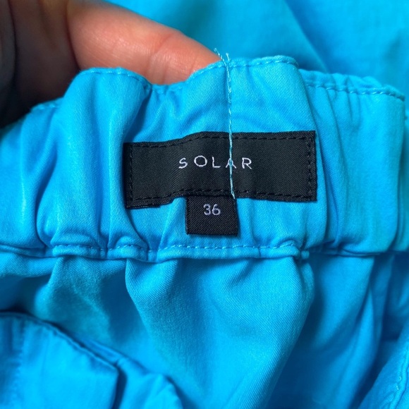 Vibrant Blue Cropped Ankle Pants with Relaxed Fit - Picture 6 of 8